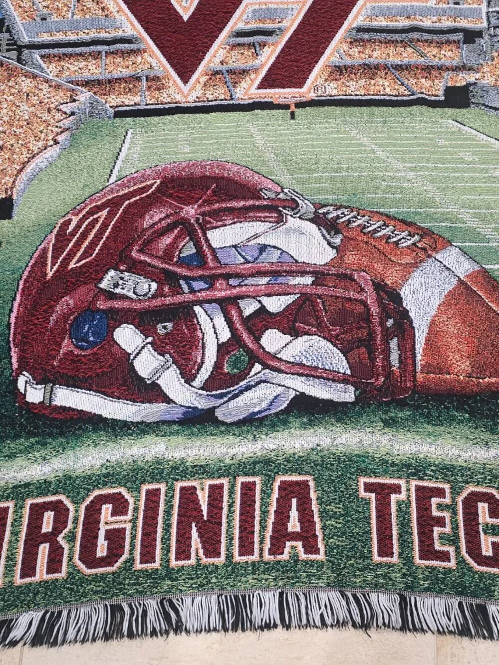 Virginia Tech Hokies Tapestry Throw Blanket 43x54